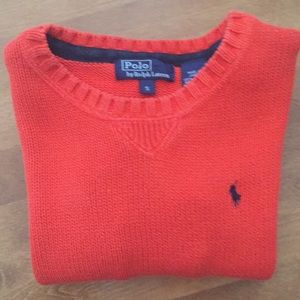 Polo sweater - orange - boys size 5